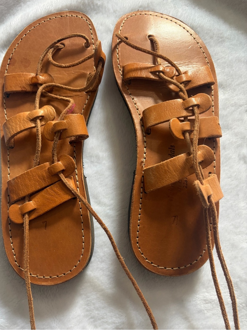 Women’s Brown Leather Lace-Up Sandals Gladiator sandals